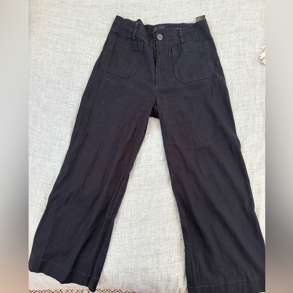 Maeve The Colette Dark Blue Wide Leg Pants